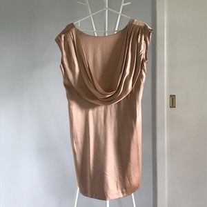 Club Monaco, Rose Gold Scoop Back Dress
